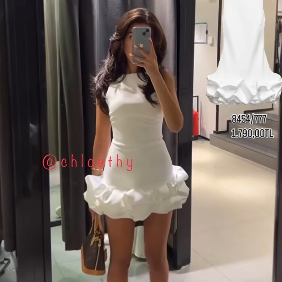 Zara COMBINATION PUFF HEM JUMPSUIT DRESS - Picture 6 of 16